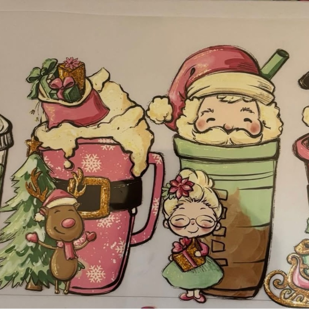 Festive Holiday Mug DTF transfer